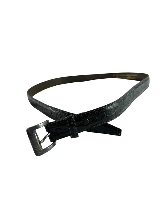 Genuine Vintage KLEINBERG SHERRILL Black Alligator Belt Size 34 1986 Unisex main image 6